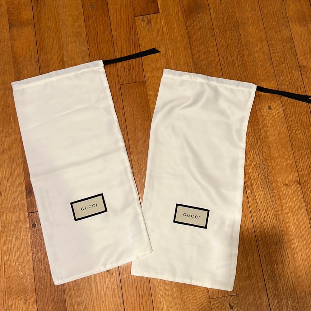 Authentic 2 Gucci silk dust bags. New